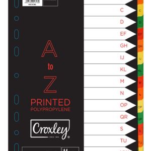 Croxley Indices Printed A – Z with 16 Dividers Set Croxley Indices Printed A – Z with 16 Dividers Set