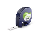 Dymo LetraTag 12mm x 4m Black on White Paper Tape Cassette Dymo LetraTag 12mm x 4m Black on White Paper Tape Cassette