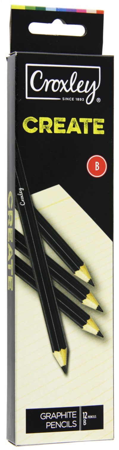 Croxley Create Graphite Pencils – B (Box of 12) Croxley Create Graphite Pencils – B (Box of 12)