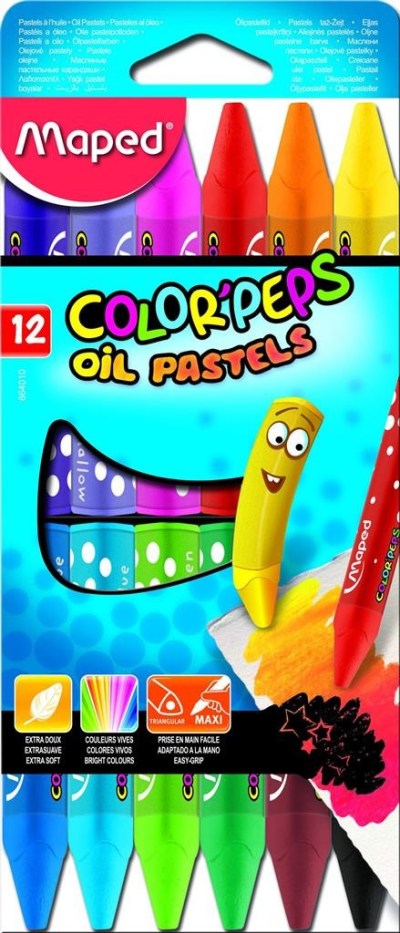 Maped Colour’Peps 12 Triangular Oil Pastels Maped Colour’Peps 12 Triangular Oil Pastels