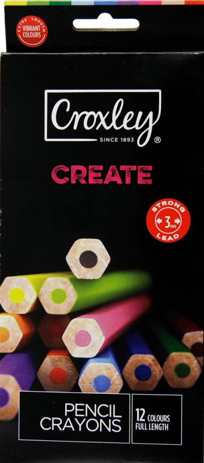 Croxley Create 12 Full Length Colour Pencils Croxley Create 12 Full Length Colour Pencils