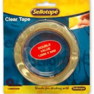 Sellotape Clear Tape Double Value – 12mm x 66m Sellotape Clear Tape Double Value – 12mm x 66m