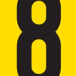 Tower Adhesive Number Sign – Medium 8 Tower Adhesive Number Sign – Medium 8
