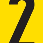 Tower Adhesive Number Sign – Large 2 Tower Adhesive Number Sign – Large 2