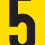 Tower Adhesive Number Sign – Large 5 Tower Adhesive Number Sign – Large 5
