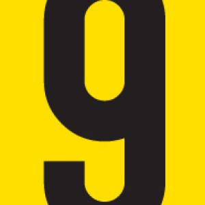 Tower Adhesive Number Sign – Large 9 Tower Adhesive Number Sign – Large 9