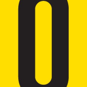 Tower Adhesive Number Sign – Large 0 Tower Adhesive Number Sign – Large 0