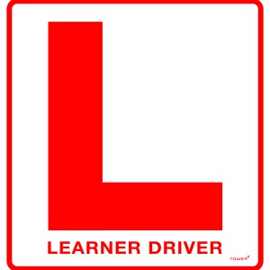 Tower Decal Self Adhesive Sign – Learner Driver Tower Decal Self Adhesive Sign – Learner Driver