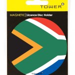 Tower Magnetic License Disc Holder – SA Flag Tower Magnetic License Disc Holder – SA Flag