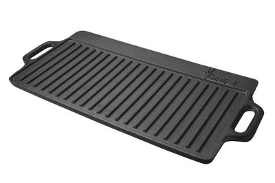 AfriTrail Cast Iron Dual BBQ Griddle Pan AfriTrail Cast Iron Dual BBQ Griddle Pan
