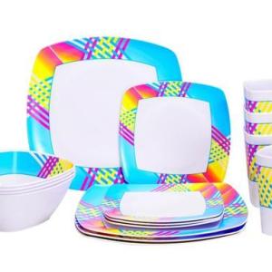 OZtrail – 16pc Melamine Dinner Set – White OZtrail – 16pc Melamine Dinner Set – White