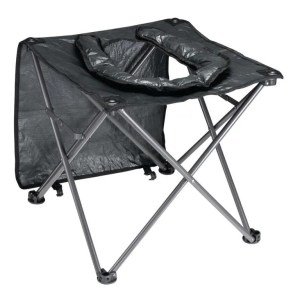 OZtrail Camping Toilet Chair with Flap Black 120kg OZtrail Camping Toilet Chair with Flap Black 120kg