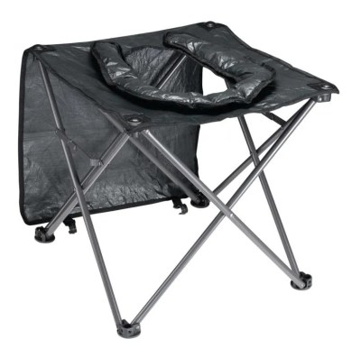 OZtrail Camping Toilet Chair with Flap Black 120kg OZtrail Camping Toilet Chair with Flap Black 120kg
