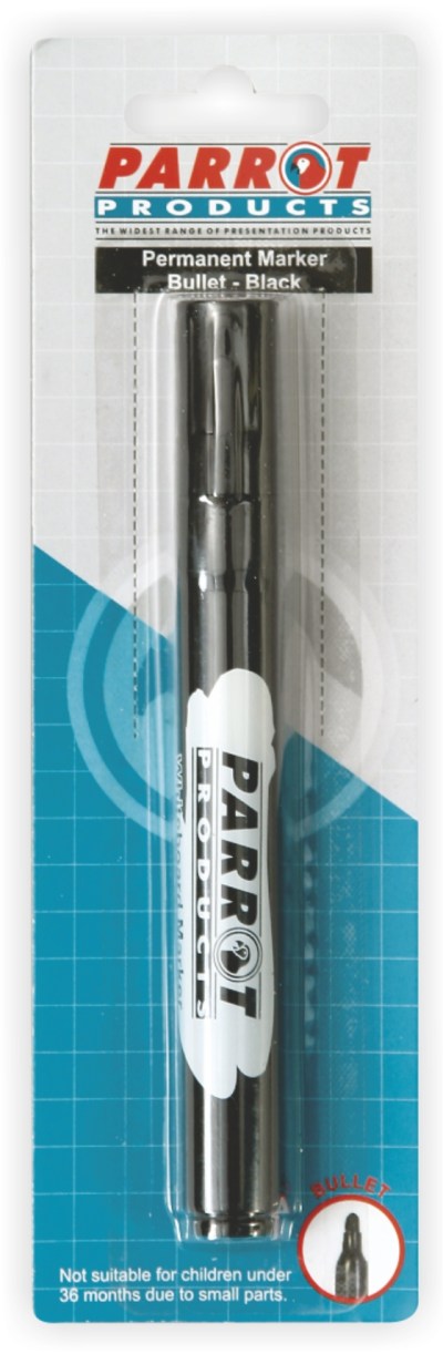 Parrot Permanent Marker Bullet Tip – Black Parrot Permanent Marker Bullet Tip – Black