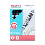 Parrot Products Permanent Markers (Bullet Tip – Box 10 – Black) Parrot Products Permanent Markers (Bullet Tip – Box 10 – Black)