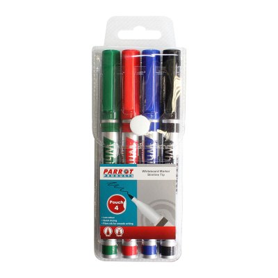 Parrot Whiteboard Marker Slimline (Pack of 4) Parrot Whiteboard Marker Slimline (Pack of 4)