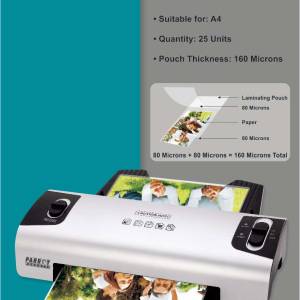 Parrot Laminating Pouch A4 160(80+80) Micron – Pack of 25 Parrot Laminating Pouch A4 160(80+80) Micron – Pack of 25