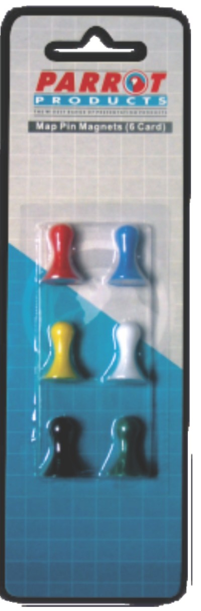 Parrot 16mm Magnets Map Pins (Card of 6) Parrot 16mm Magnets Map Pins (Card of 6)