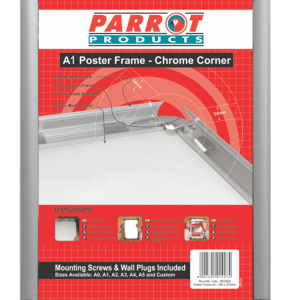Parrot Poster Frame – Aluminium with Chrome Corners – A1 Parrot Poster Frame – Aluminium with Chrome Corners – A1