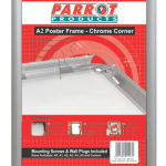 Parrot Poster Frame – Aluminium with Chrome Corners – A2 Parrot Poster Frame – Aluminium with Chrome Corners – A2