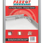 Parrot Poster Frame – Aluminium with Chrome Corners – A4 Parrot Poster Frame – Aluminium with Chrome Corners – A4