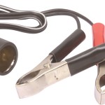 Moto-Quip – Single 12V Female Cigerette Socket With Crocodile Clips Moto-Quip – Single 12V Female Cigerette Socket With Crocodile Clips