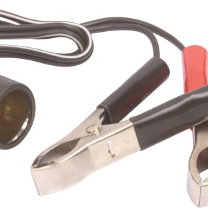 Moto-Quip – Single 12V Female Cigerette Socket With Crocodile Clips Moto-Quip – Single 12V Female Cigerette Socket With Crocodile Clips