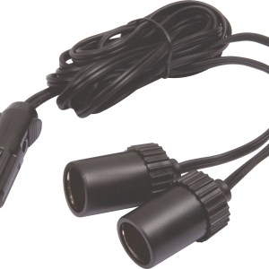 Moto-Quip – One Male To Two 12V Female Cigarette Sockets Moto-Quip – One Male To Two 12V Female Cigarette Sockets