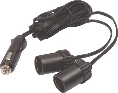 Moto-Quip – One Male To Two 12V Female Cigarette Sockets Moto-Quip – One Male To Two 12V Female Cigarette Sockets