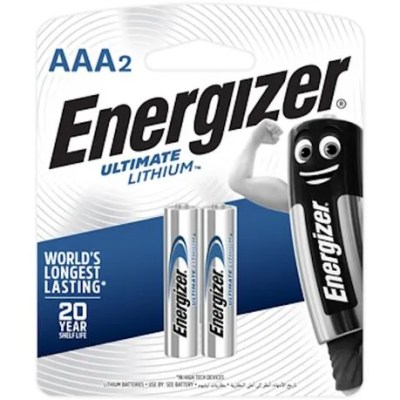 Energizer 1.5v Lithium AAA Battery Card 2 Energizer 1.5v Lithium AAA Battery Card 2