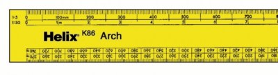 Helix Architects Scale Ruler 30cm Helix Architects Scale Ruler 30cm