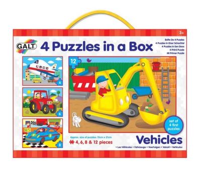Galt Toys 4 Puzzles in a Box – Vehicles Galt Toys 4 Puzzles in a Box – Vehicles