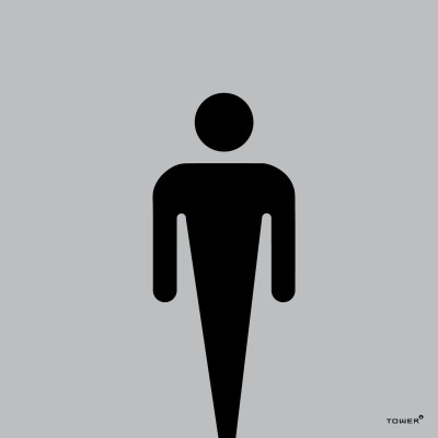 Tower Aluminium Anodised Modern 1 Sign – Mens Toilet Tower Aluminium Anodised Modern 1 Sign – Mens Toilet