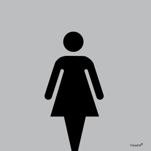 Tower Aluminium Anodised Modern 1 Sign – Ladies Toilet Tower Aluminium Anodised Modern 1 Sign – Ladies Toilet