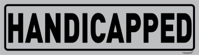 Tower Aluminium Anodised Sign – Handicapped Tower Aluminium Anodised Sign – Handicapped