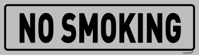 Tower Aluminium Anodised Sign – No Smoking Tower Aluminium Anodised Sign – No Smoking
