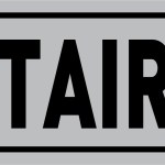 Tower Aluminium Anodised Sign – Stairs Tower Aluminium Anodised Sign – Stairs