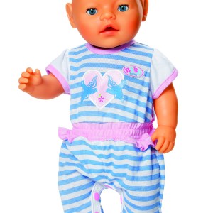 Baby Born Romper Collection – Blue Striped Shirt Baby Born Romper Collection – Blue Striped Shirt