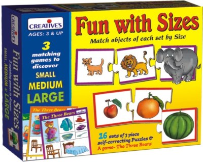 Creatives – Fun with Sizes (16 Sets of 3pc Self-Correcting Puzzles) Creatives – Fun with Sizes (16 Sets of 3pc Self-Correcting Puzzles)