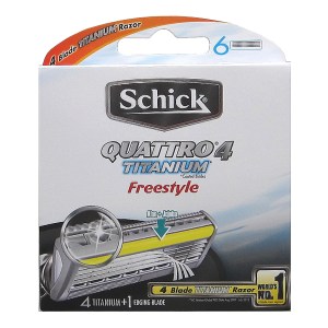 Schick Quattro Titanium Freestyle Male Blades 6’s Schick Quattro Titanium Freestyle Male Blades 6’s