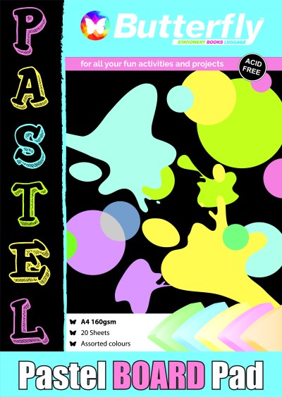 Butterfly Project Board Pad – Pastel A4 20 Sheets Butterfly Project Board Pad – Pastel A4 20 Sheets