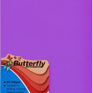 Butterfly A4 Bright Board – 10s – Purple Butterfly A4 Bright Board – 10s – Purple