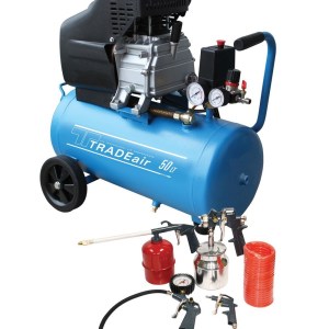 TradeAir – 50L 1.5kW 2.0HP Compressor with 5 Piece Air Tool Kit TradeAir – 50L 1.5kW 2.0HP Compressor with 5 Piece Air Tool Kit