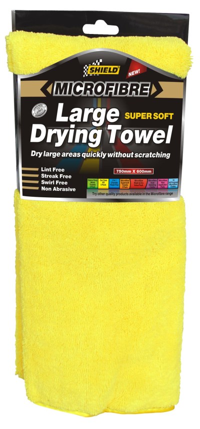 Shield MicroFibre Supersoft Large Drying Towel Yellow Shield MicroFibre Supersoft Large Drying Towel Yellow
