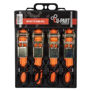 U-Part Tie Down Set Ratchet 4 Piece U-Part Tie Down Set Ratchet 4 Piece