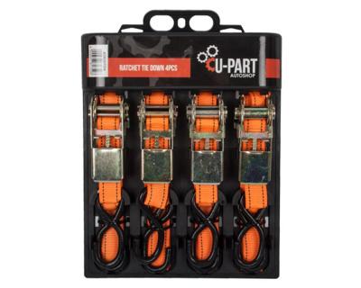U-Part Tie Down Set Ratchet 4 Piece U-Part Tie Down Set Ratchet 4 Piece