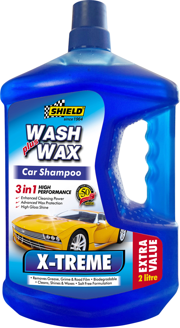 Shield – Xtreme Wash and Wax Car Shampoo With Beads 2L Shield – Xtreme Wash and Wax Car Shampoo With Beads 2L