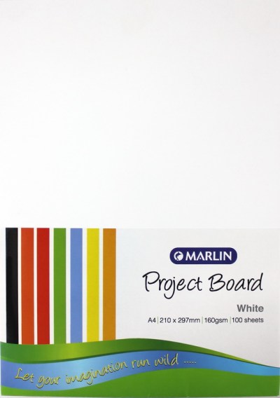 Marlin A4 Project Board 160gsm 100’s – White Marlin A4 Project Board 160gsm 100’s – White