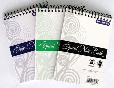 Marlin Design Side Spiral Notebook With PP Cover A4 100pg F/M Assorted Designs Marlin Design Side Spiral Notebook With PP Cover A4 100pg F/M Assorted Designs
