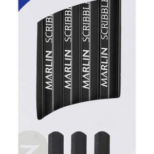Marlin 12 Scribblers Black & Silver Striped HB Pencils Marlin 12 Scribblers Black & Silver Striped HB Pencils